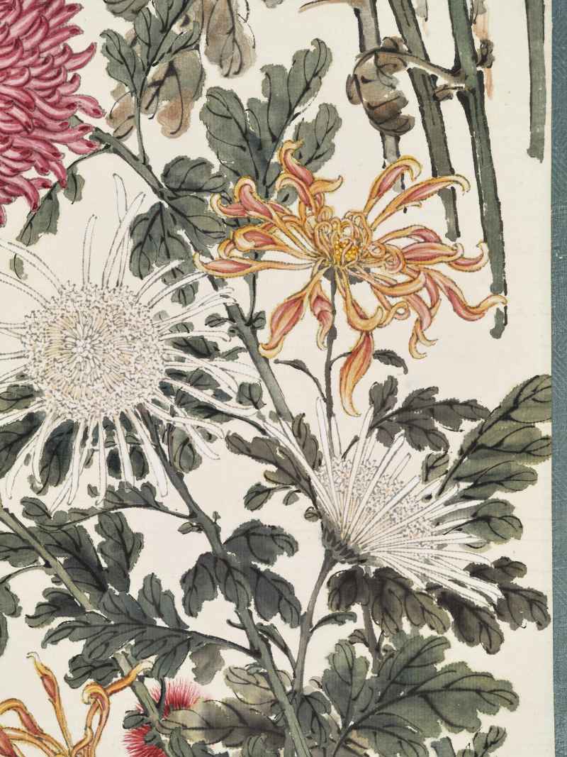 壬申（1932年）作 缪谷瑛 秋菊四屏 - 图22