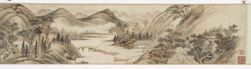 丙申（1836年）作 黄均 秋山读书图卷 - 图2