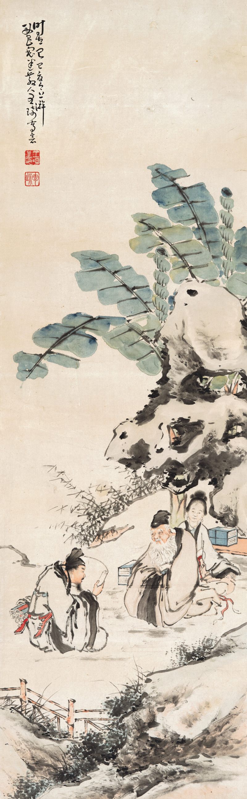 己巳（1929年）作 王琦 授书图