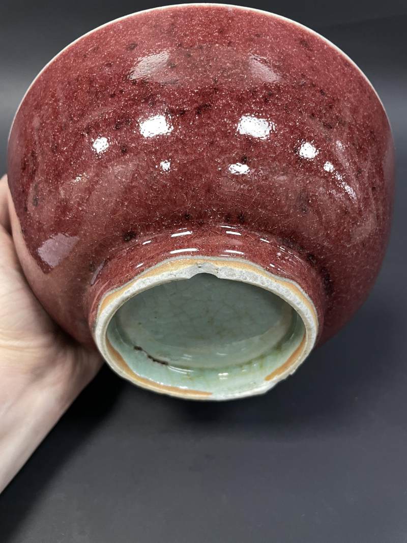 清康熙 郎窑红釉大碗 - 图9