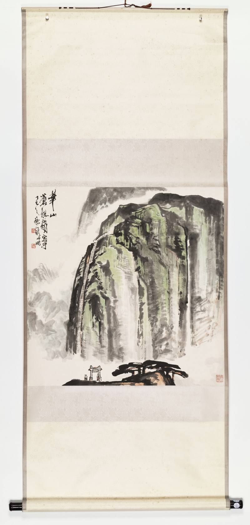 丁巳（1977年）作 林曦明 华山苍龙岭 - 图2