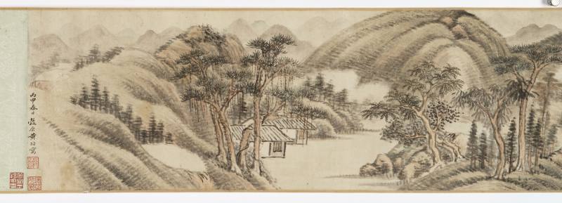 丙申（1836年）作 黄均 秋山读书图卷 - 图3