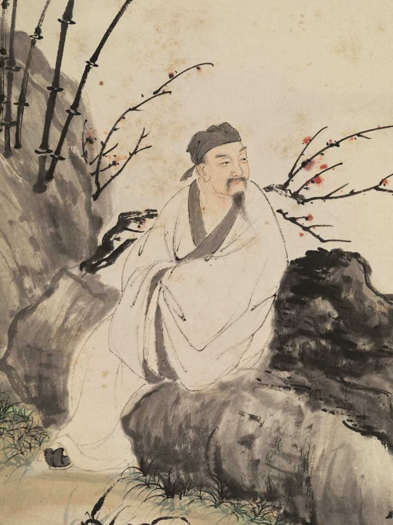 丙戌（1946年）作 吴华源 竹荫静坐 - 图7