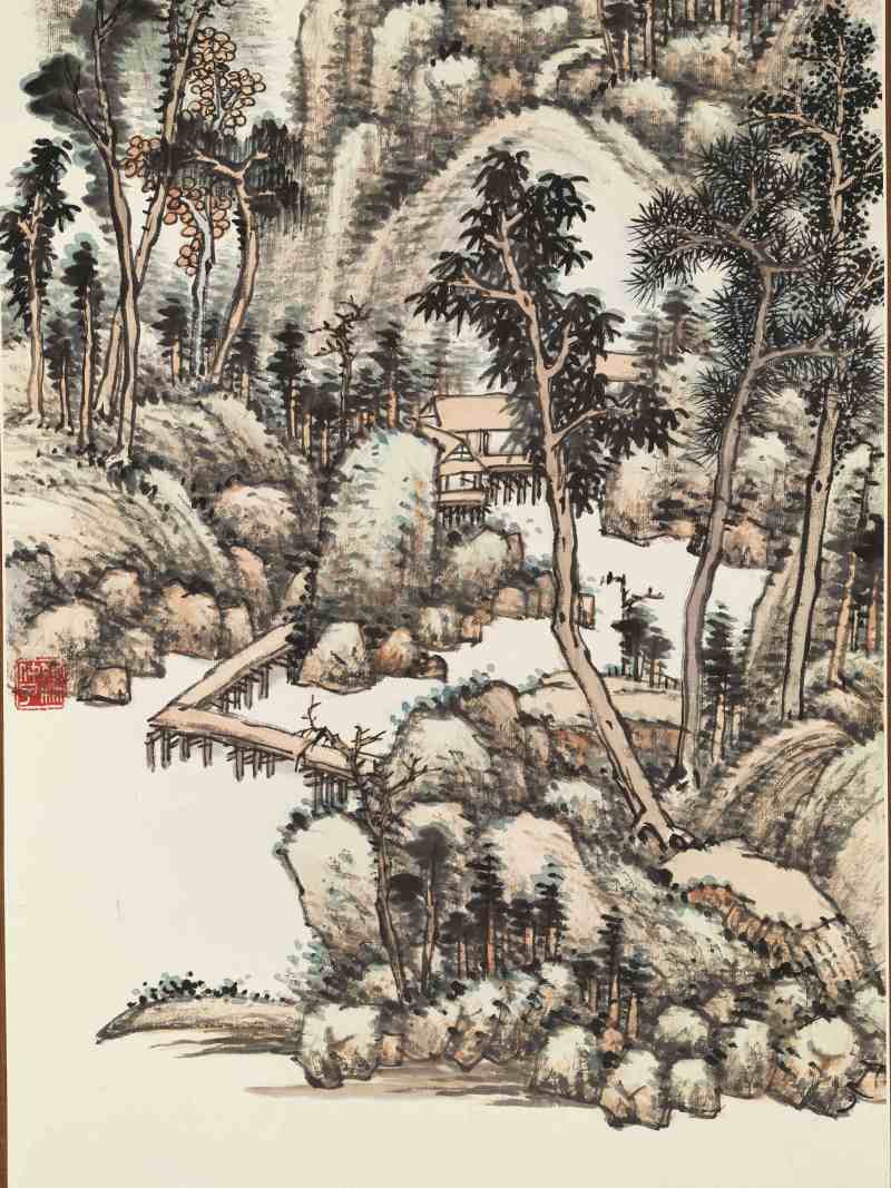 己卯（1939年）作 吴徵 野亭翠浪 - 图7
