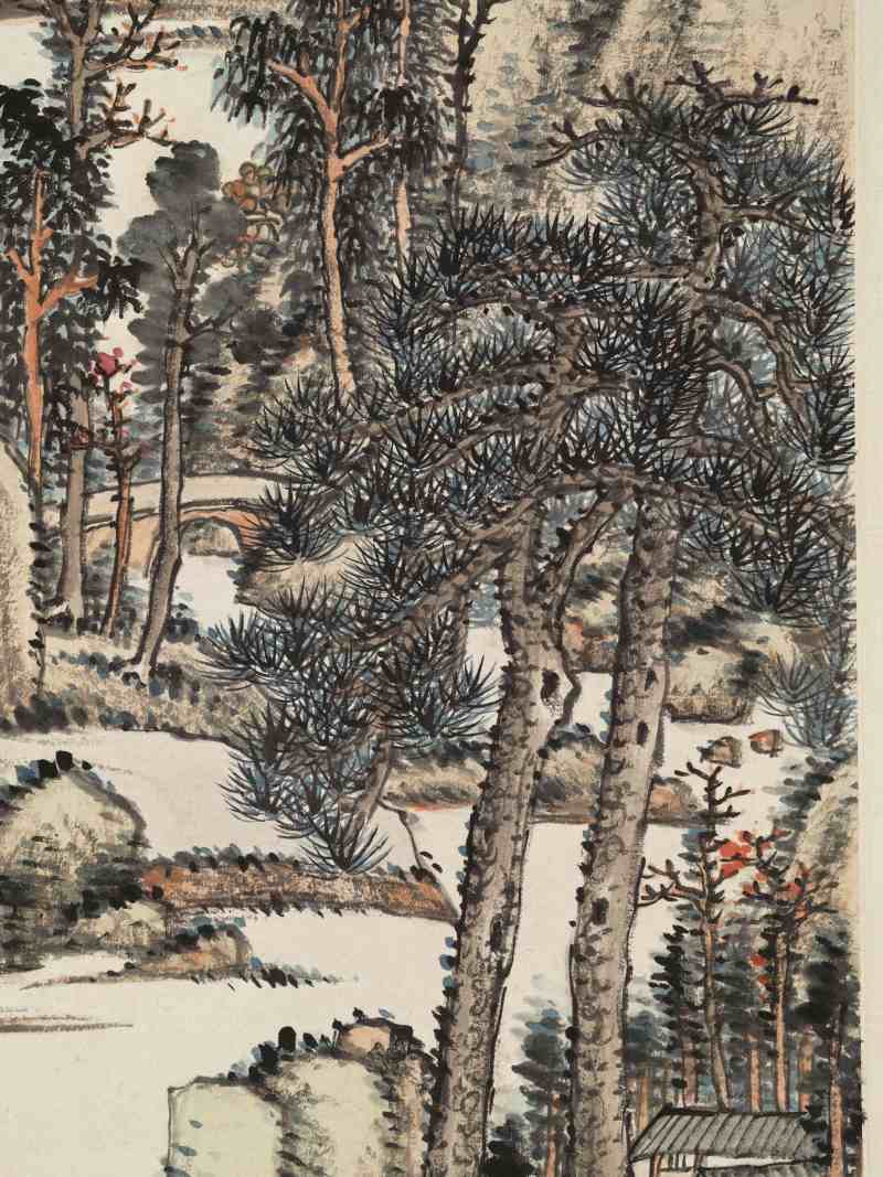 丁卯（1927年）作 吴徵 秋林山居 - 图10