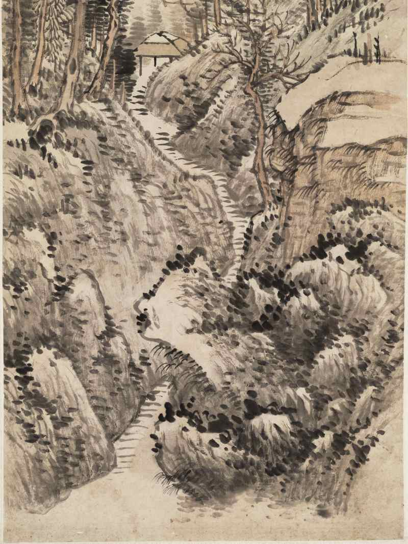癸未（1883年）作 吴滔 山水四屏 - 图15