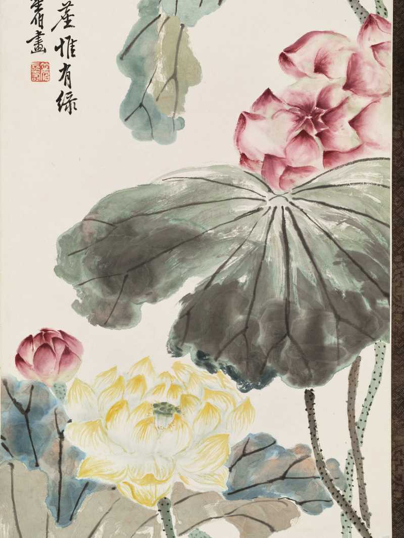 商笙伯 绿荷红菡萏 - 图4