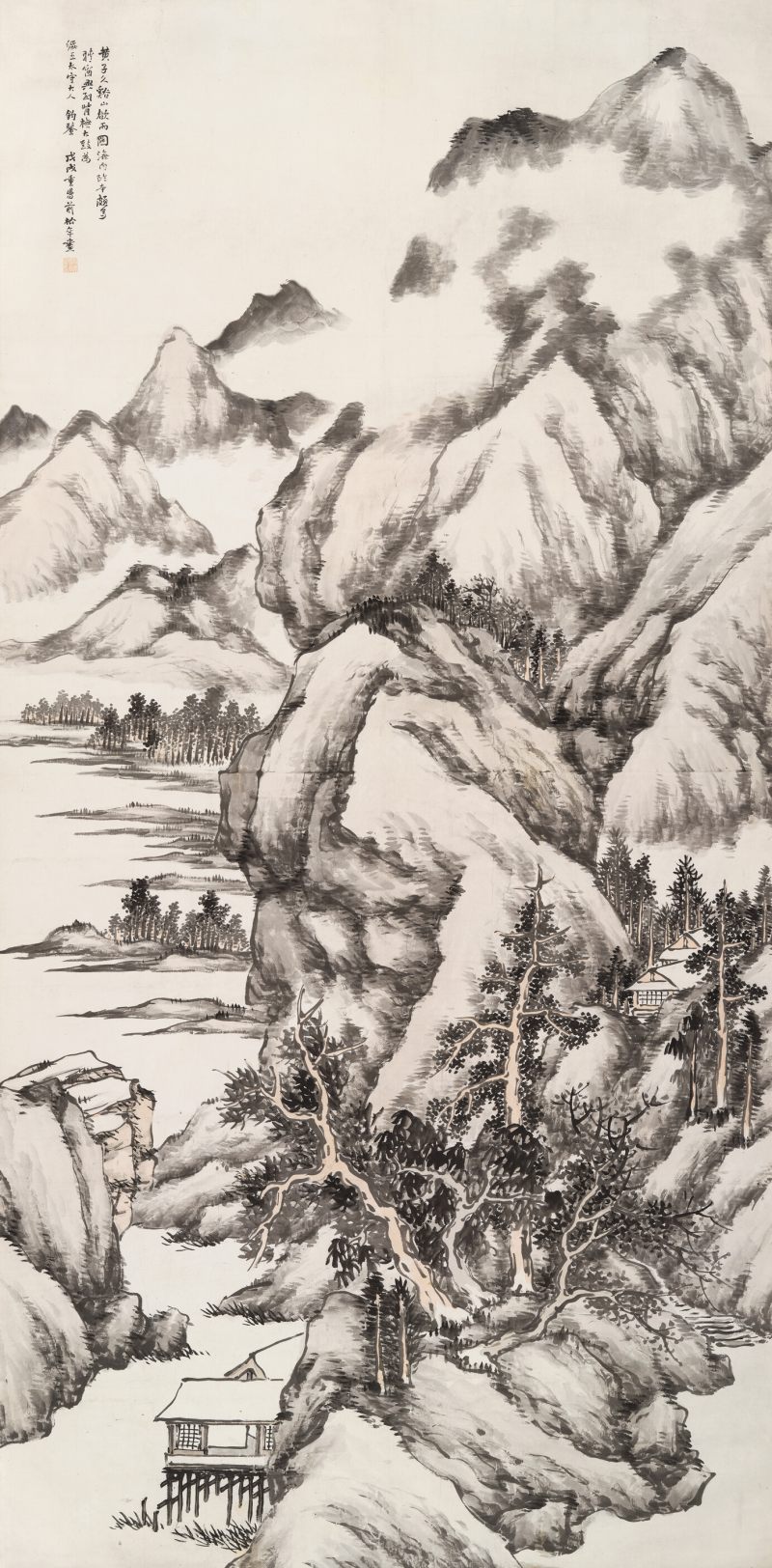 戊戌（1898年）作 松年 溪山欲雨图