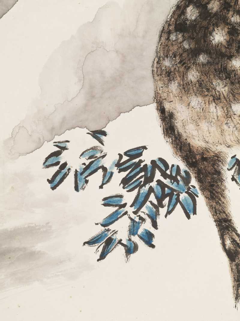 戊辰（1928年）作 金梦石 芝鹿图 - 图10