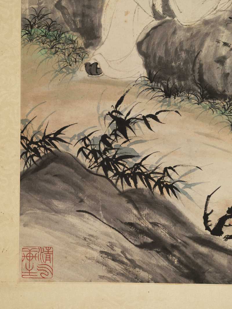 丙戌（1946年）作 吴华源 竹荫静坐 - 图9