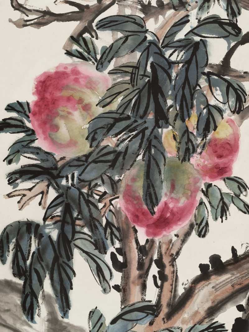 戊午（1918年）作 赵云壑 寿桃 - 图7