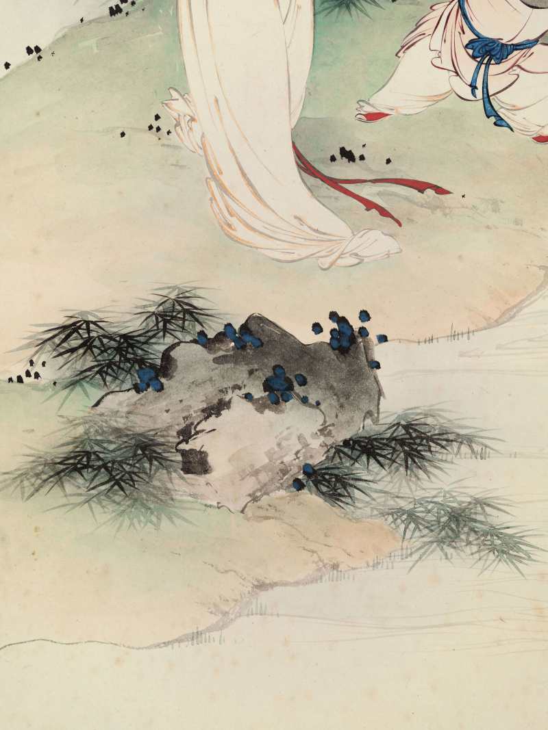 乙酉（1945年）作 王叔晖 教子图四屏 - 图16