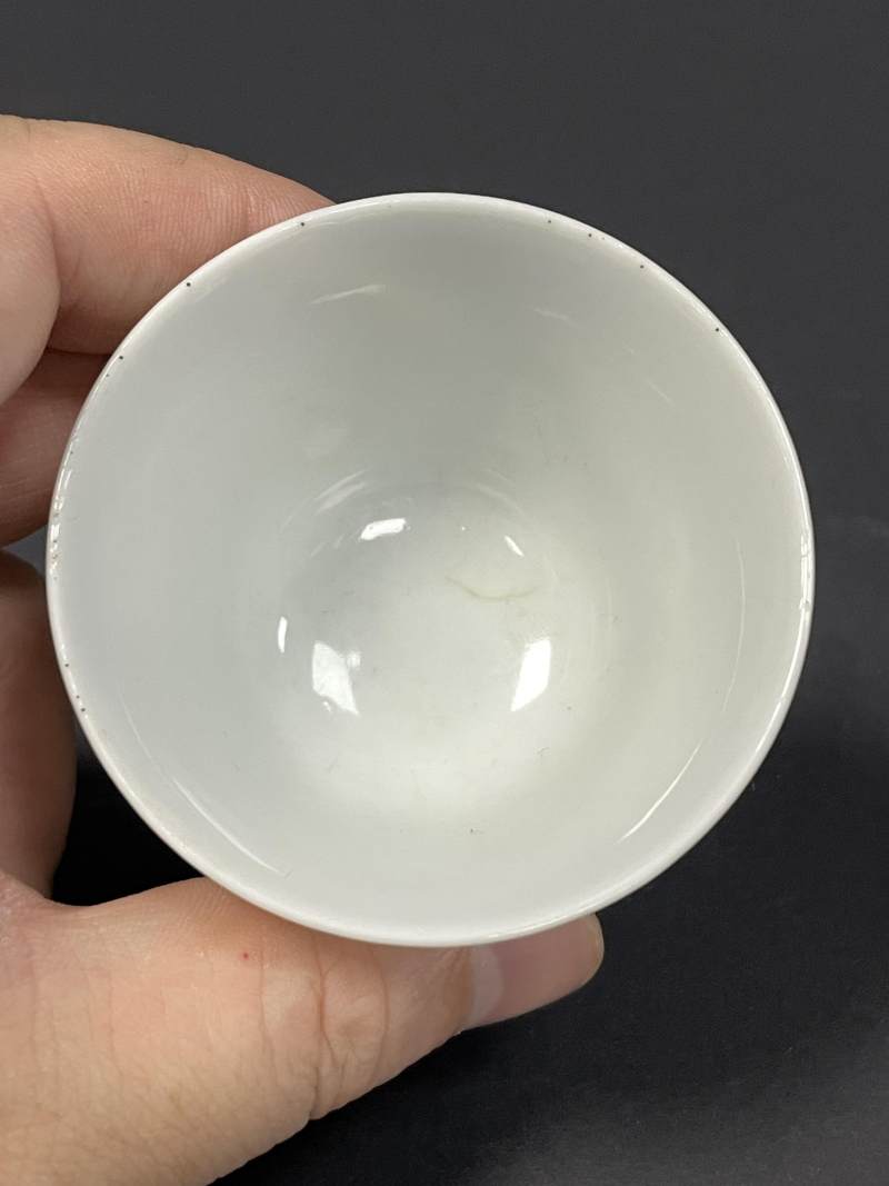 清早期 白釉杯一对 - 图7