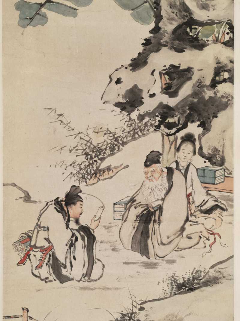 己巳（1929年）作 王琦 授书图 - 图4
