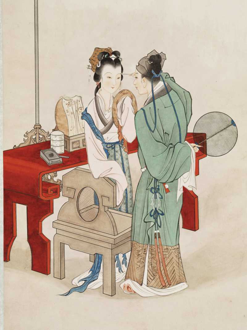 癸未（1943年）作 谢之光 举案齐眉 - 图3