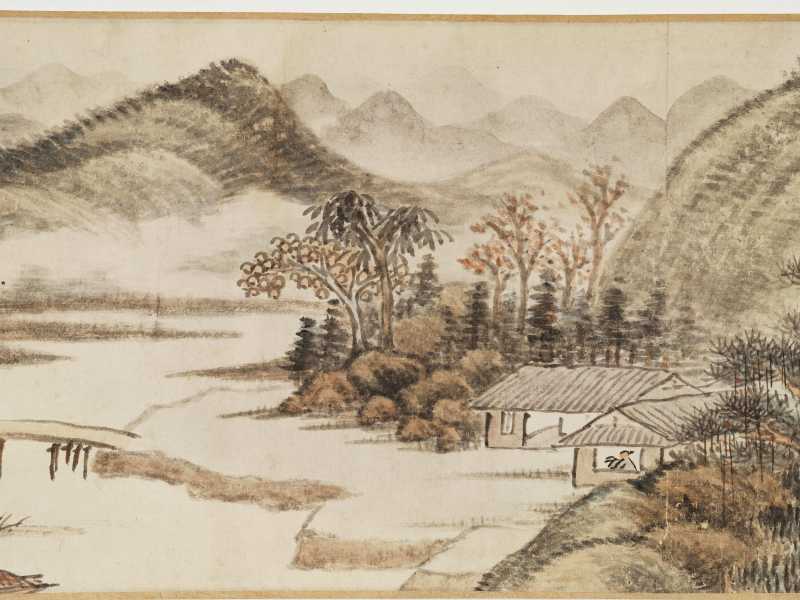 丙申（1836年）作 黄均 秋山读书图卷 - 图7