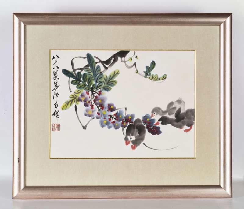 娄师白 紫藤小鸭 - 图2