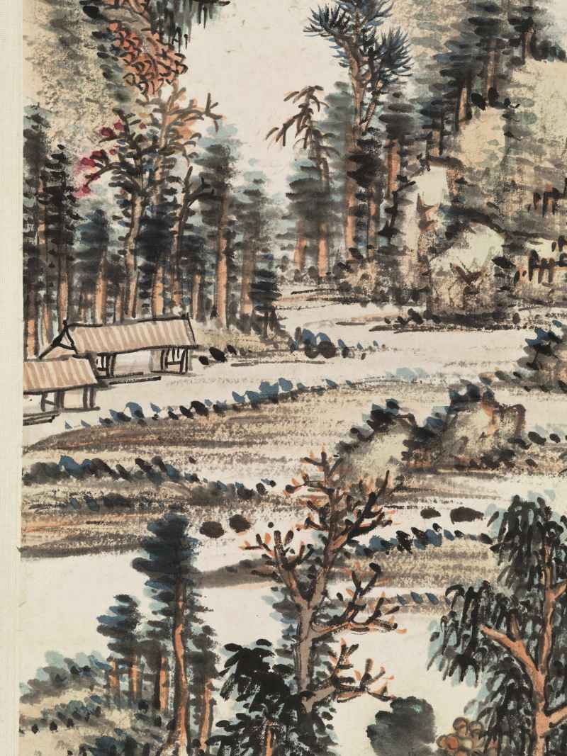 丁卯（1927年）作 吴徵 秋林山居 - 图13
