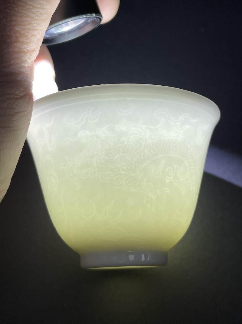 清早期 白釉杯一对 - 图9