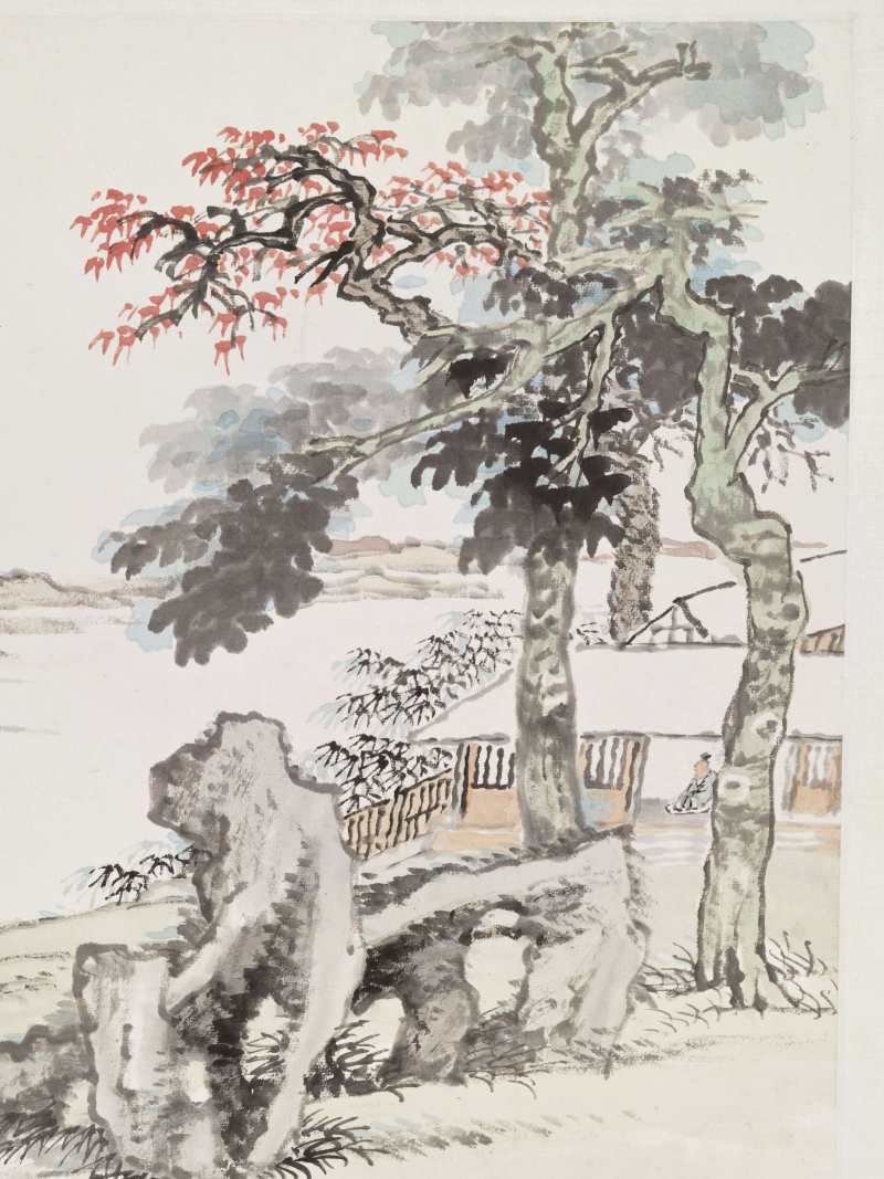 甲戌（1934年）、癸酉（1933年）、己巳（1929年）作 汪琨、杨了公 对题山水卷 - 图15