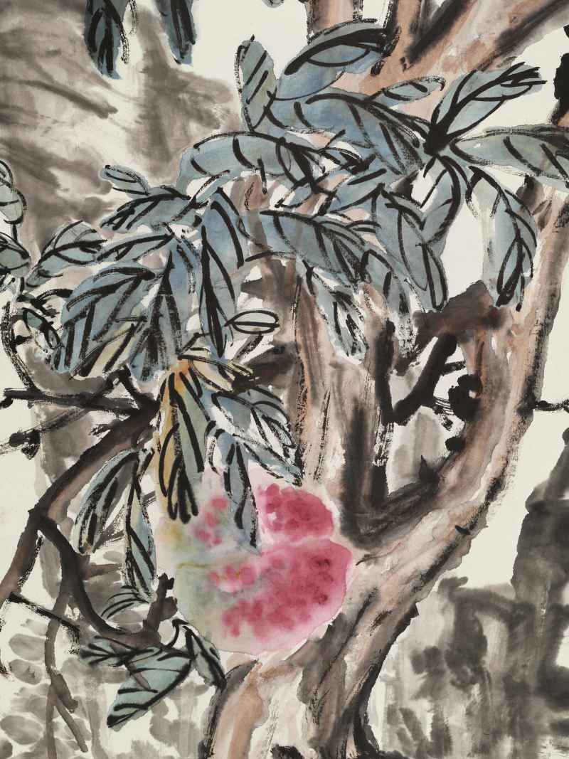 戊午（1918年）作 赵云壑 寿桃 - 图8