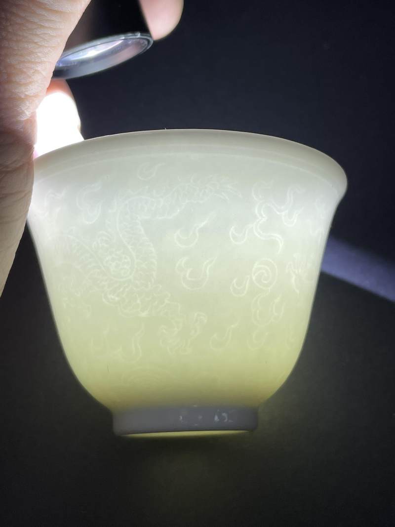 清早期 白釉杯一对 - 图10