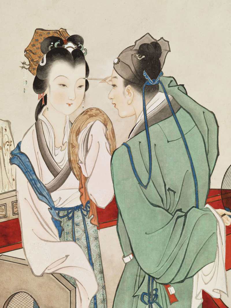 癸未（1943年）作 谢之光 举案齐眉 - 图4