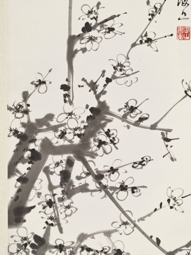 乙亥（1935年）作 汤滌 墨梅图 - 图8