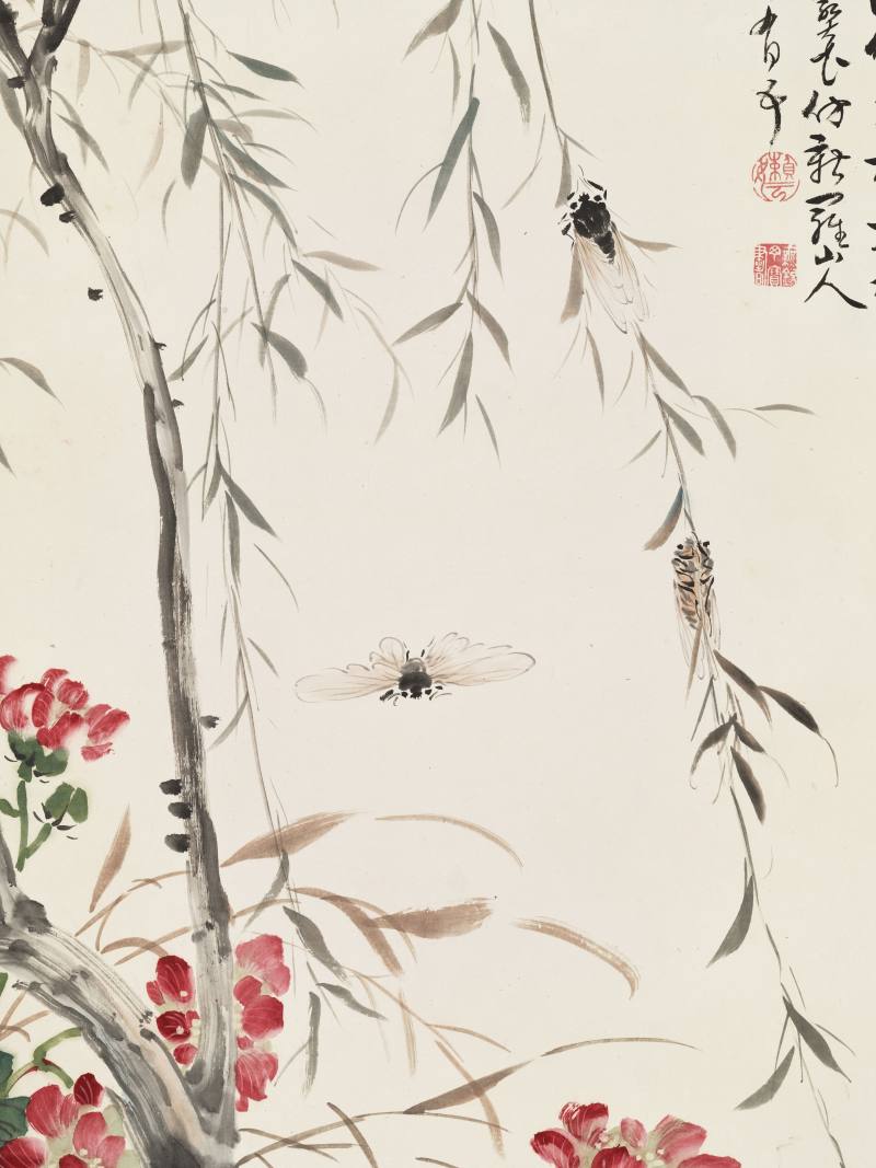 庚午（1930年）作 丁宝书 夏趣 - 图4