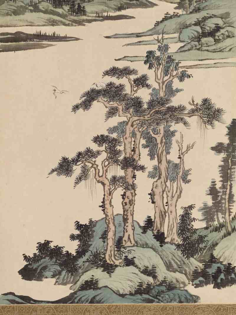 辛亥（1971年）作 萧一苇 山水四屏 - 图3