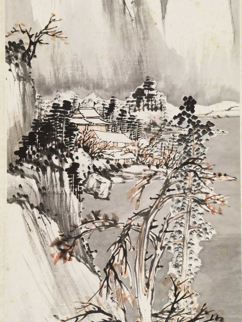 甲戌（1934年）作 于非闇 雪景山水 - 图5