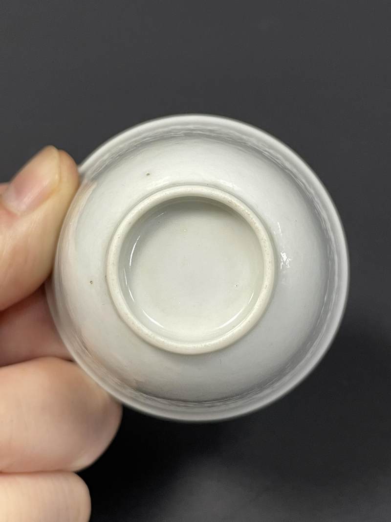 清早期 白釉杯一对 - 图16