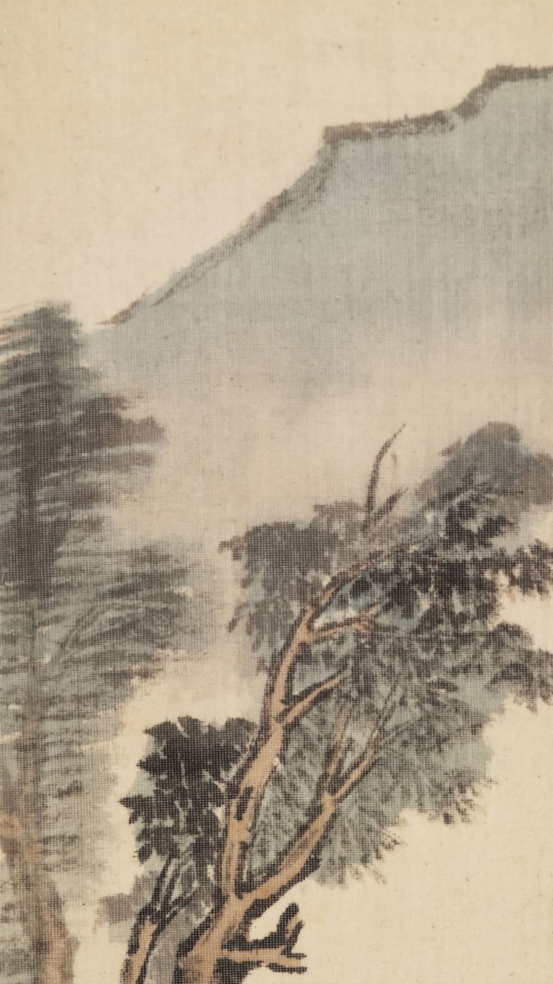 戊子（1948年）作 溥儒 山水人物四帧 - 图4