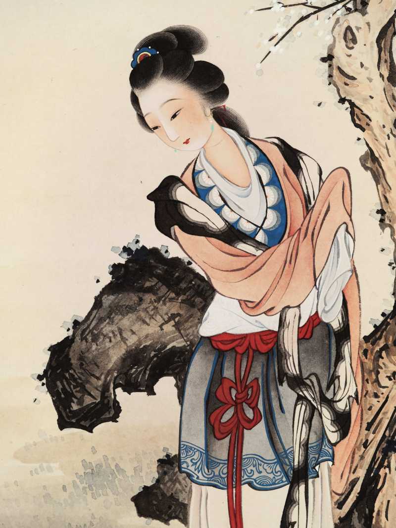 乙酉（1945年）作 王叔晖 教子图四屏 - 图27