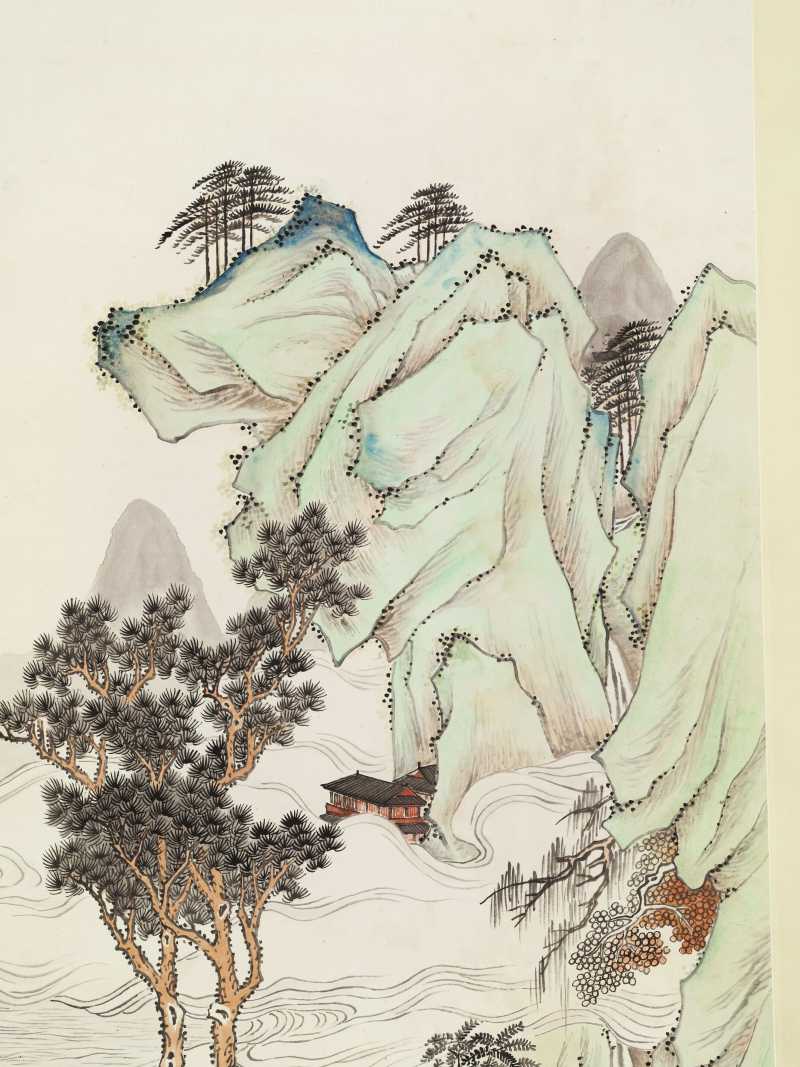 甲寅（1914年）作 黄山寿 松崖翠瀑 - 图3