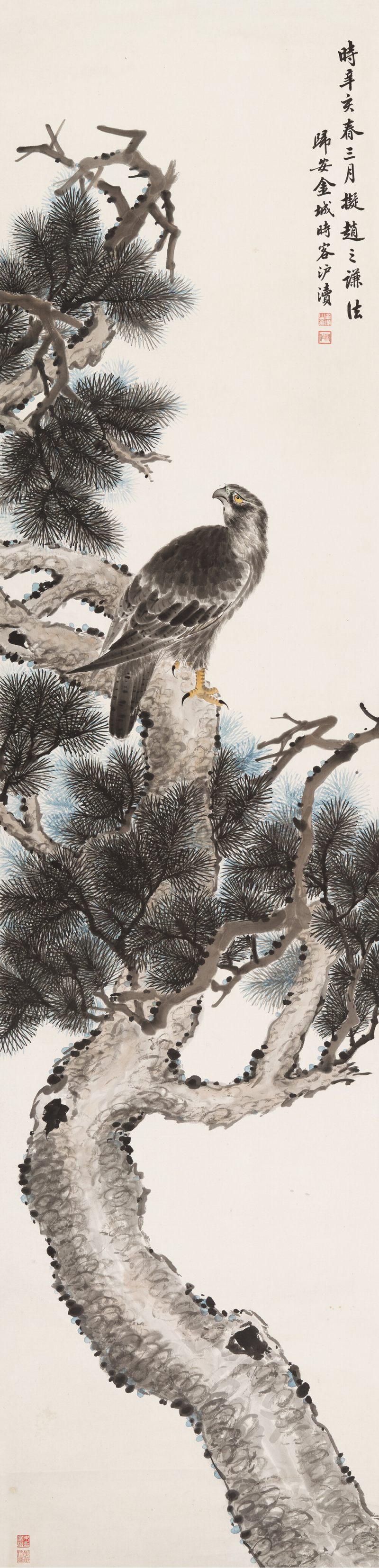 辛亥（1911年）作 金城 松鹰