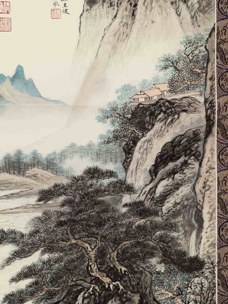 庚辰（1940年）作 吴湖帆 松壑涧泉 - 图3