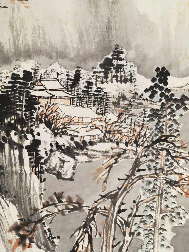 甲戌（1934年）作 于非闇 雪景山水 - 图9