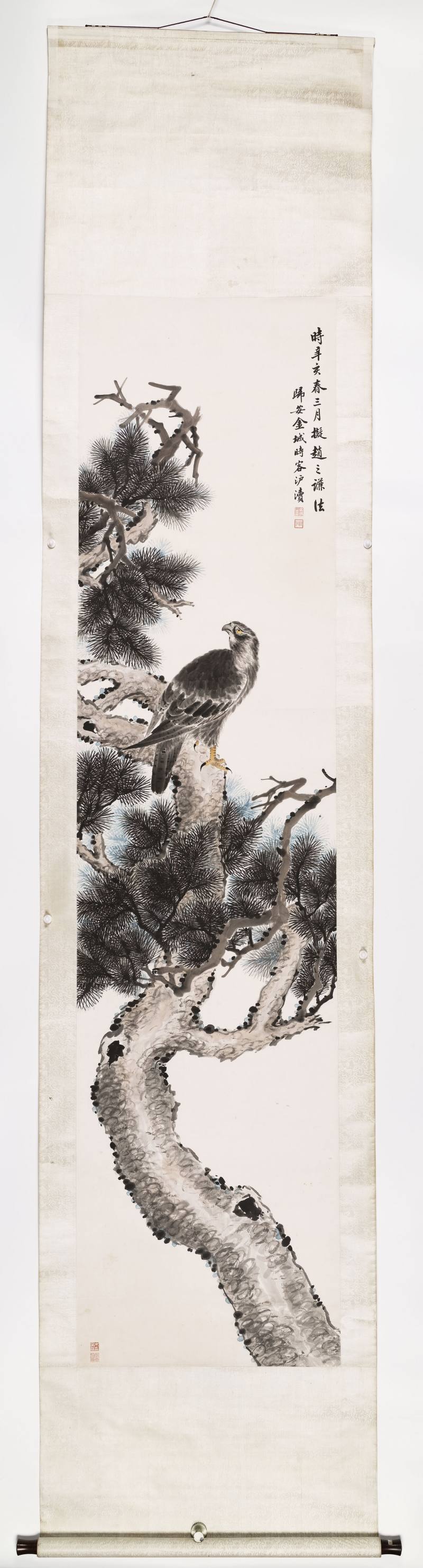 辛亥（1911年）作 金城 松鹰 - 图2