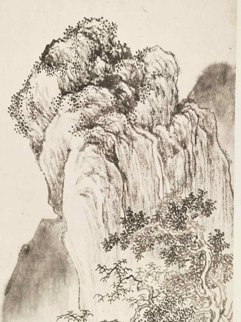 溥儒 听水披书卷 - 图4