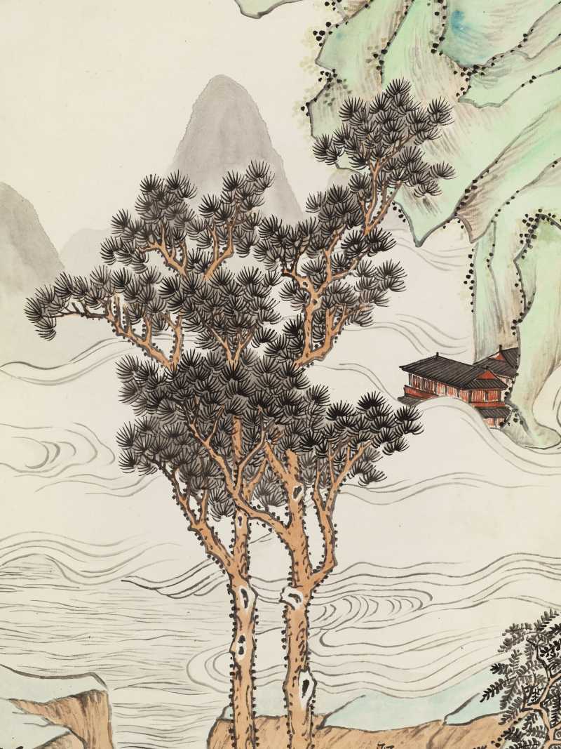 甲寅（1914年）作 黄山寿 松崖翠瀑 - 图4