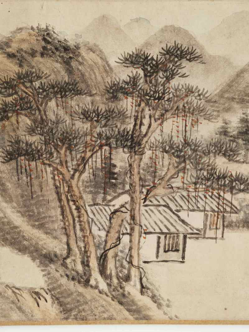 丙申（1836年）作 黄均 秋山读书图卷 - 图11