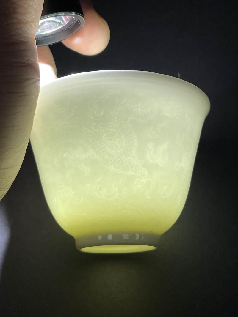 清早期 白釉杯一对 - 图18