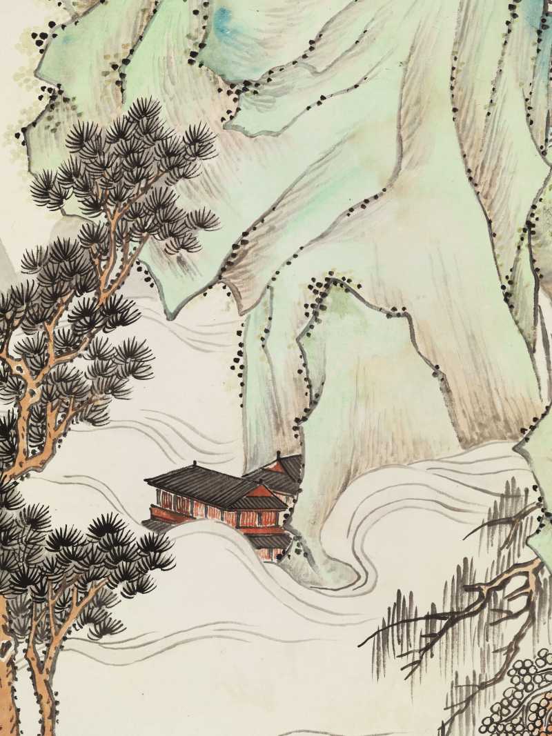甲寅（1914年）作 黄山寿 松崖翠瀑 - 图5