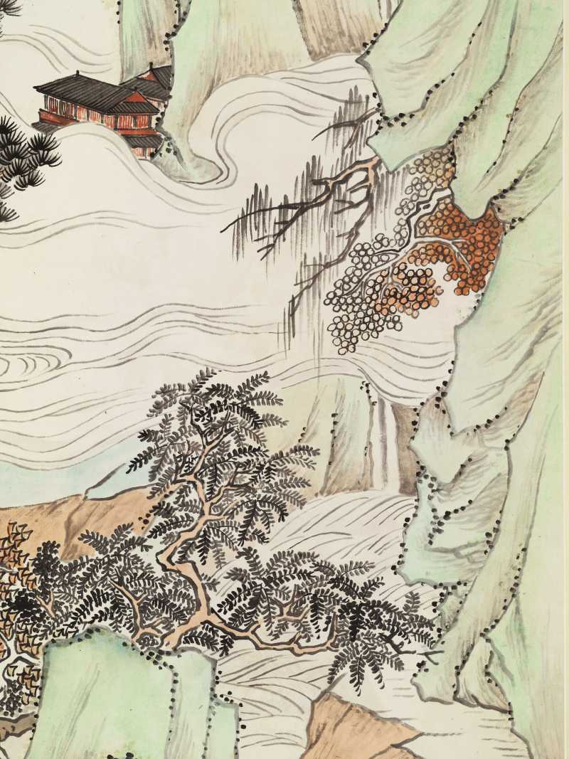 甲寅（1914年）作 黄山寿 松崖翠瀑 - 图6