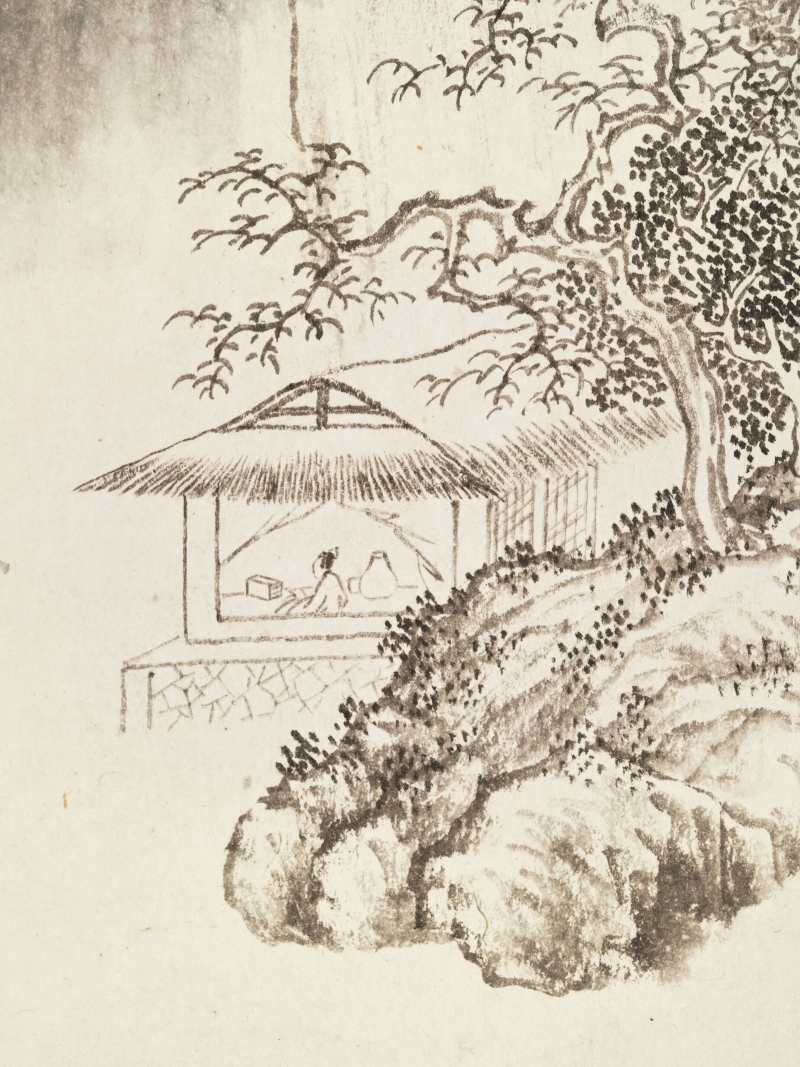 溥儒 听水披书卷 - 图6