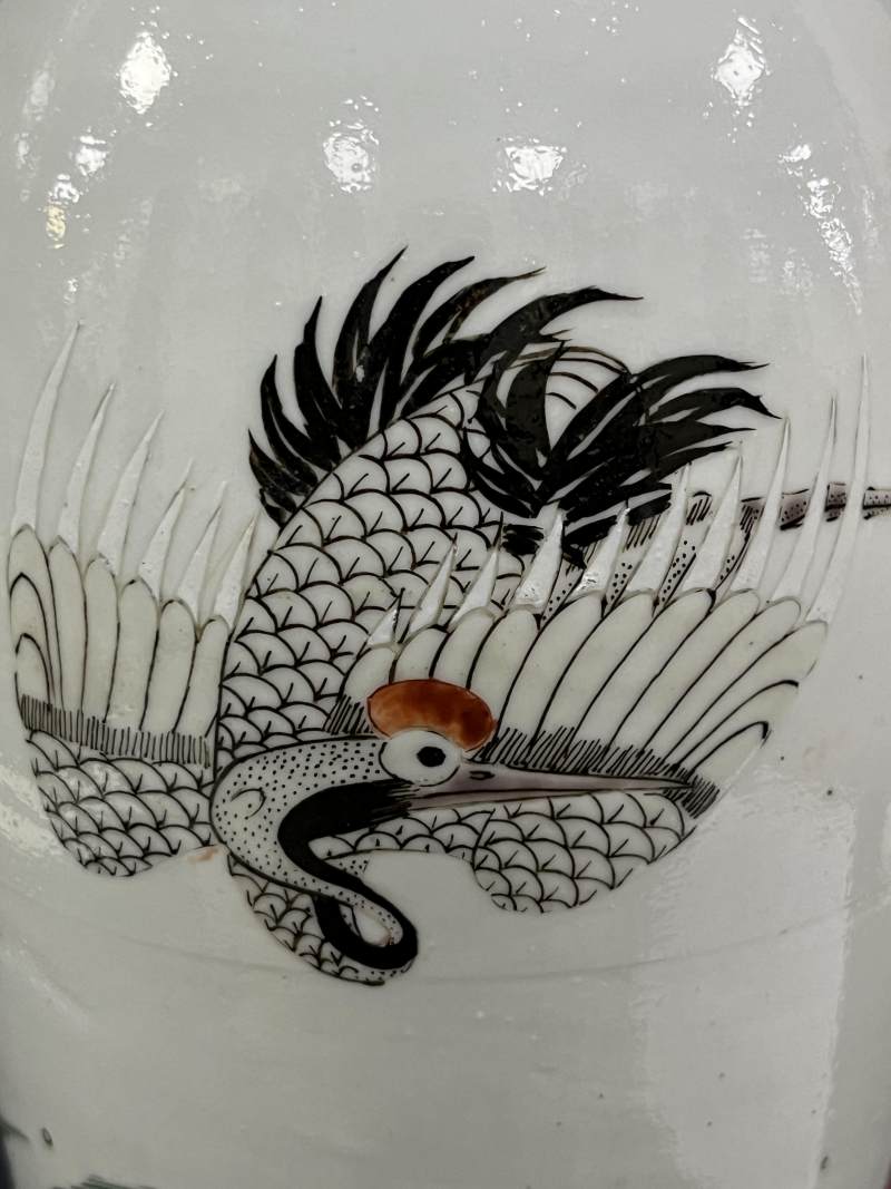 清康熙 五彩加粉彩麻姑献寿图瓶 - 图10
