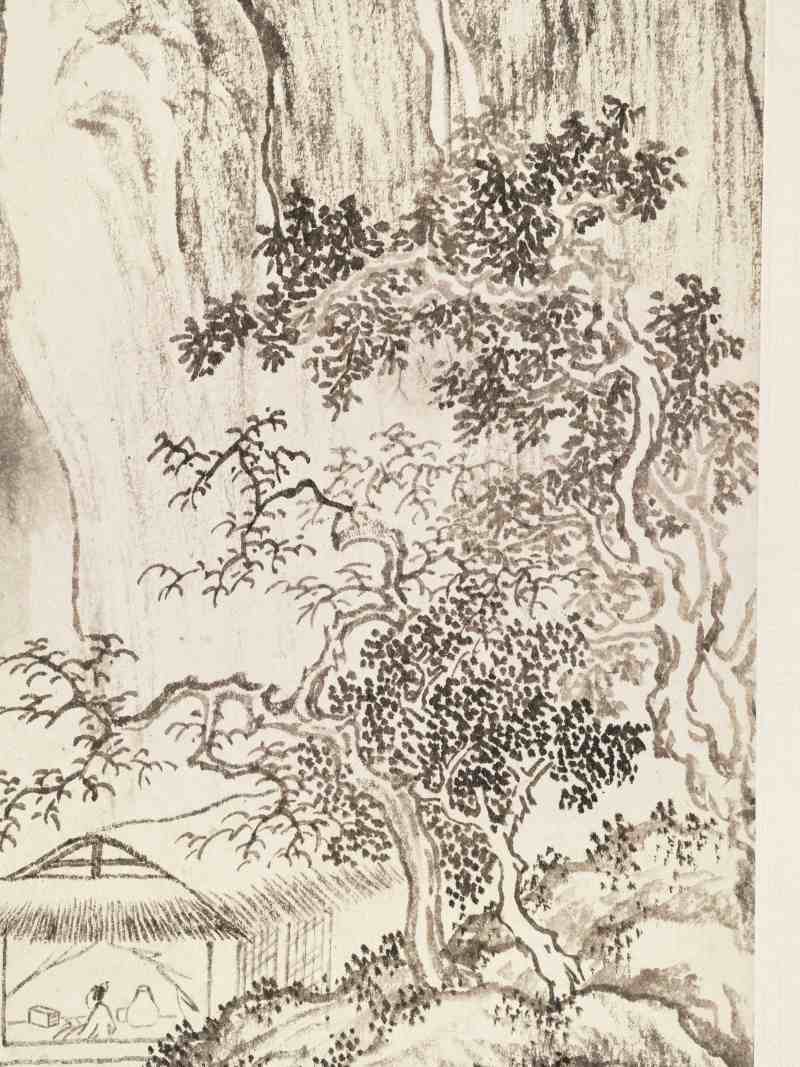 溥儒 听水披书卷 - 图7