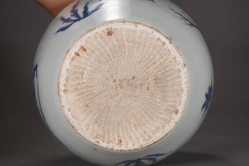 清顺治 青花花鸟纹、花卉纹罐各一件 - 图4