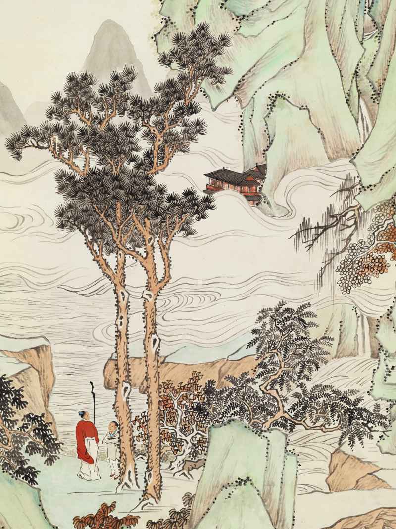 甲寅（1914年）作 黄山寿 松崖翠瀑 - 图8